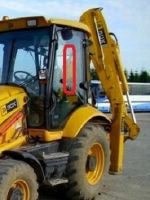 Стекло дверное левое (закалённое) JCB 3CX 4CX
