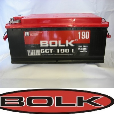 АКБ BOLK 6СТ-190 П.П. 1200A под болт
