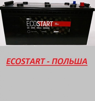 АКБ ECOSTART 225 П.П. 1500 (Польша)