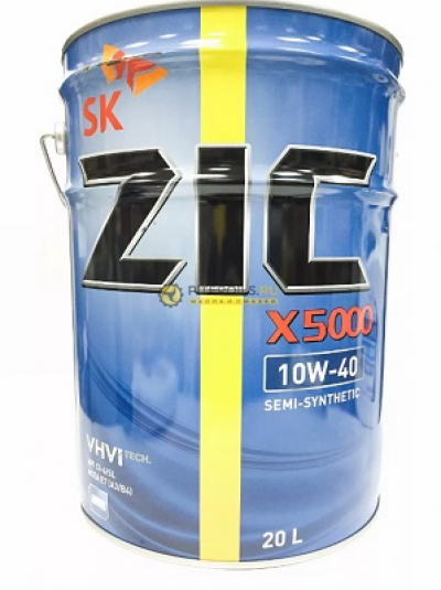 Zic Х5000 полусинтетика 10W-40 20 л.